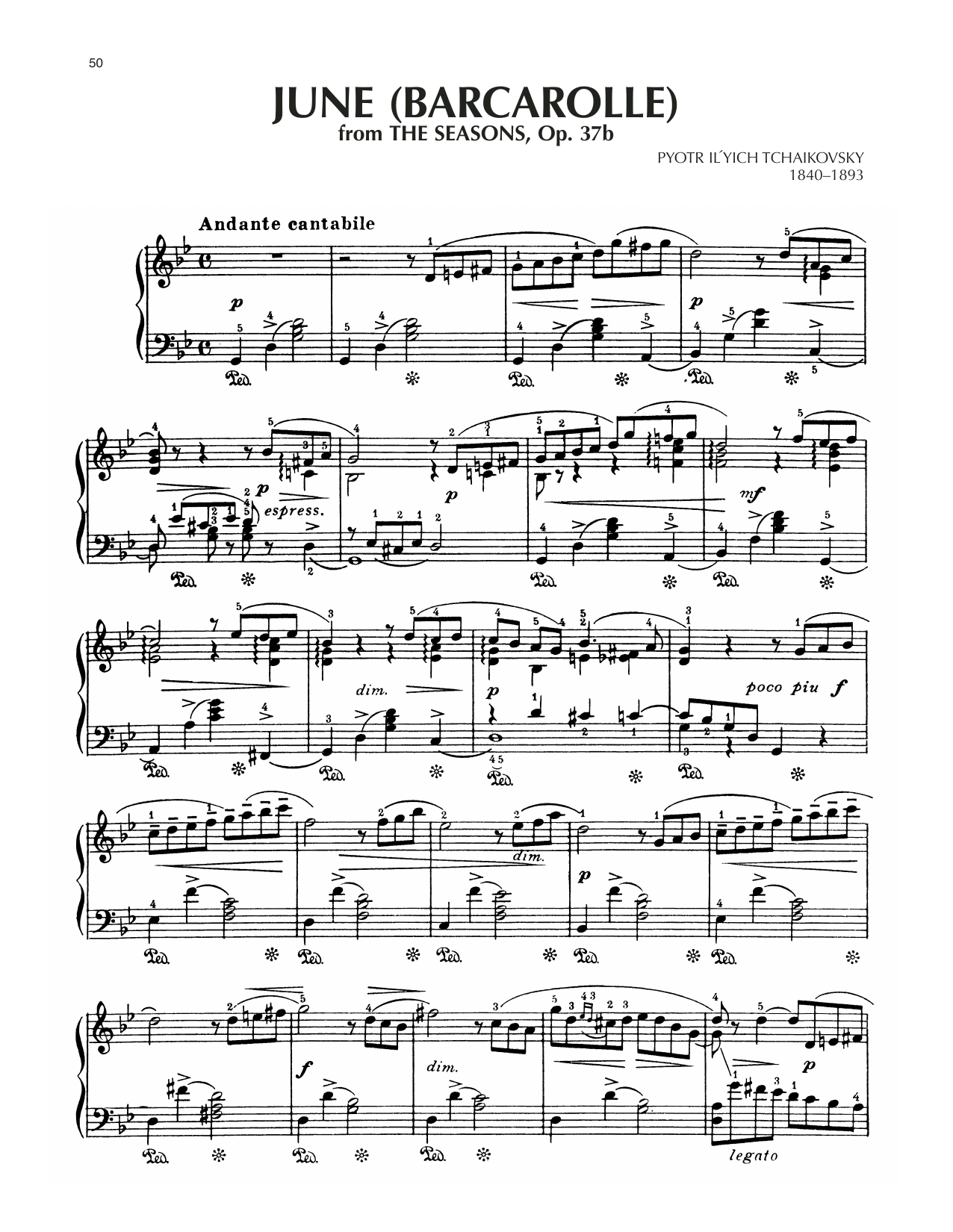 Produktbild zu: June: Barcarolle, Op. 37a/b