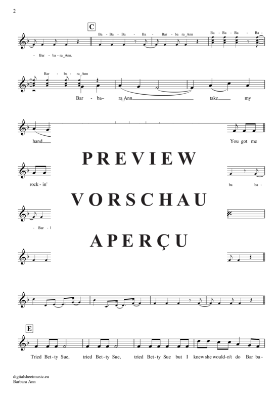 Produktgalerie: Seite 3 von 4 Barbara Ann , Beach Boys, (Oboe)