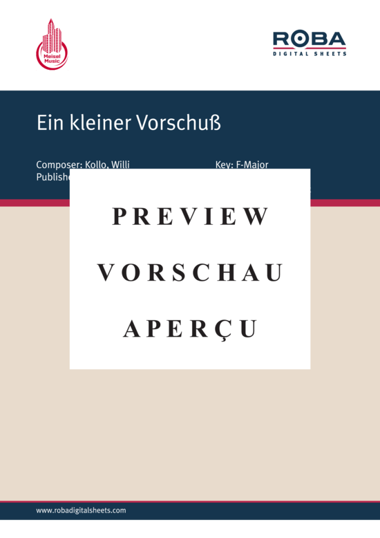 Produktgalerie: Seite 2 von 4 Ein kleiner Vorschuss, 	, Klavier und Gesang
