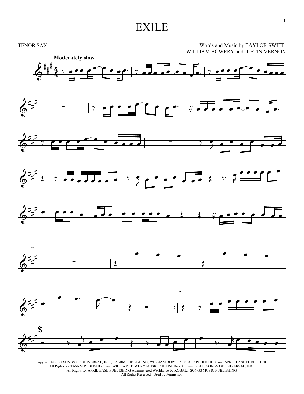 Product gallery: Page 1 of 1 exile (feat. Bon Iver), Taylor Swift