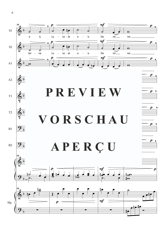 Product gallery: Page 8 of 11 Lux Aeterna, , Mixed Choir 8-Part - Harp Opt.
