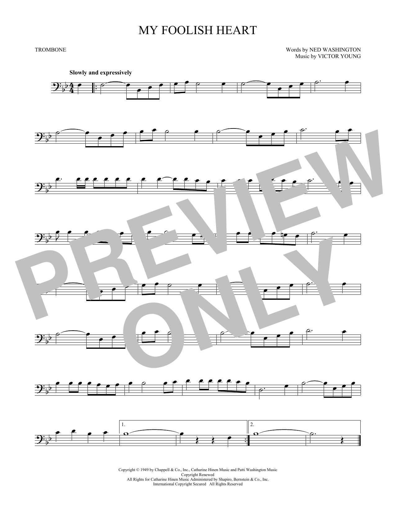 Product gallery: Page 1 of 1 My Foolish Heart, Ned Washington & Victor Young