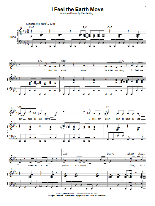 Produktgalerie: Seite 1 von 1 I Feel The Earth Move, Carole King, Gesang, Klavier