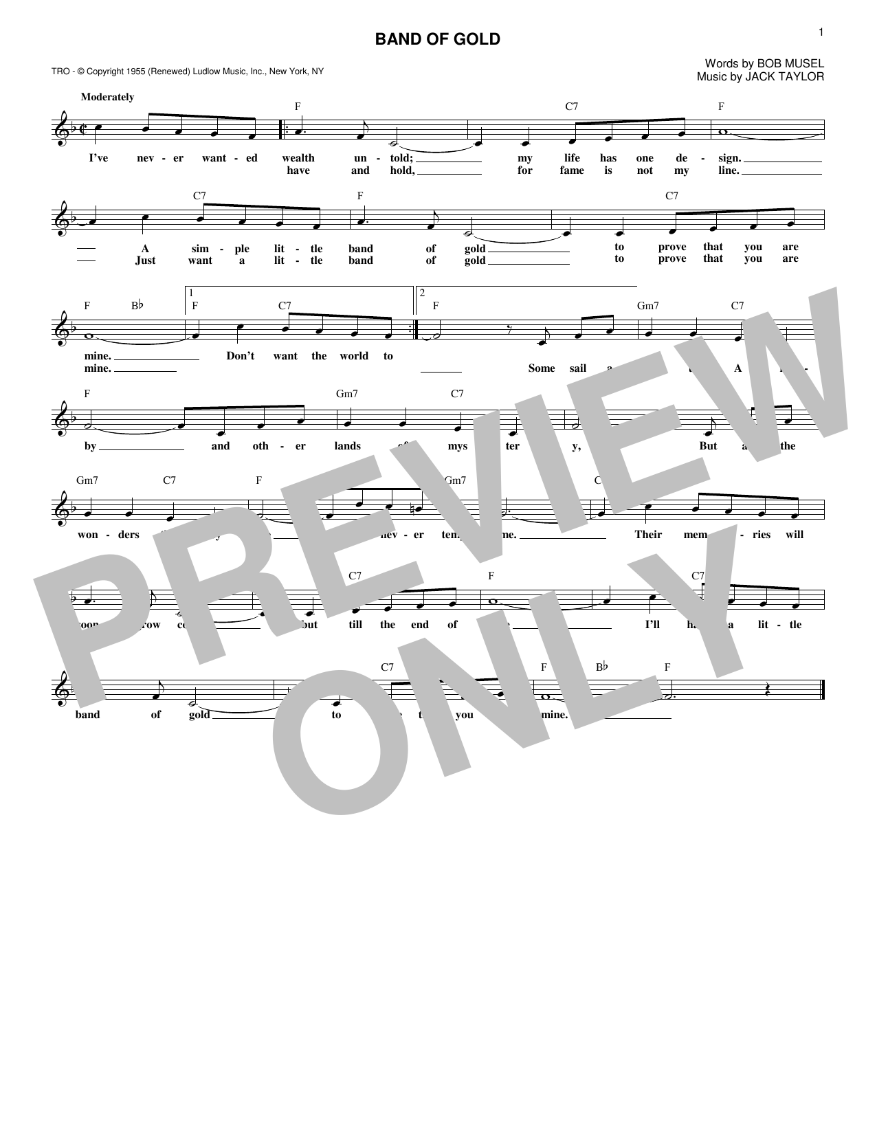 Product gallery: Page 1 of 1 Band Of Gold, Bob Musel