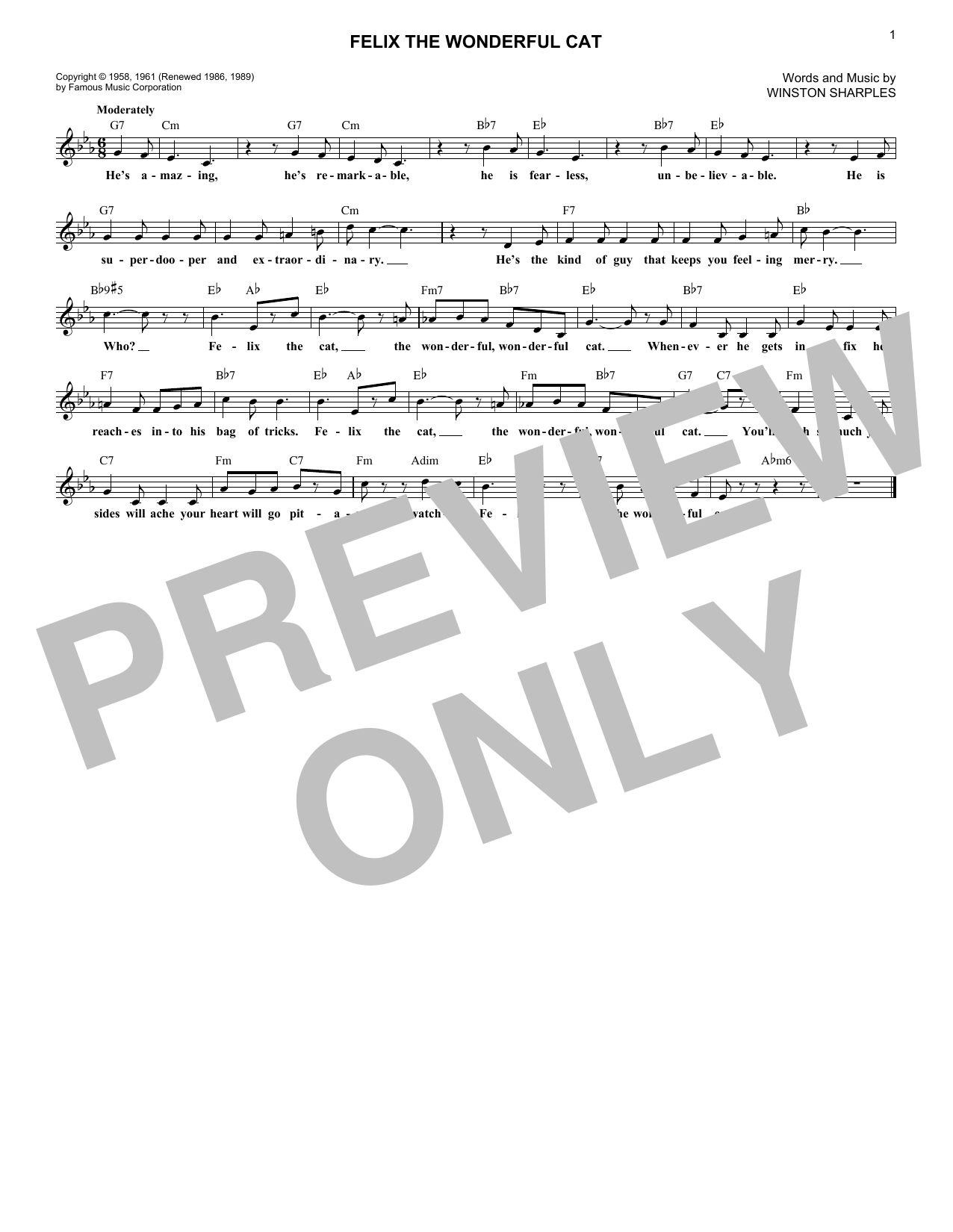 Produktbild zu: Felix The Wonderful Cat