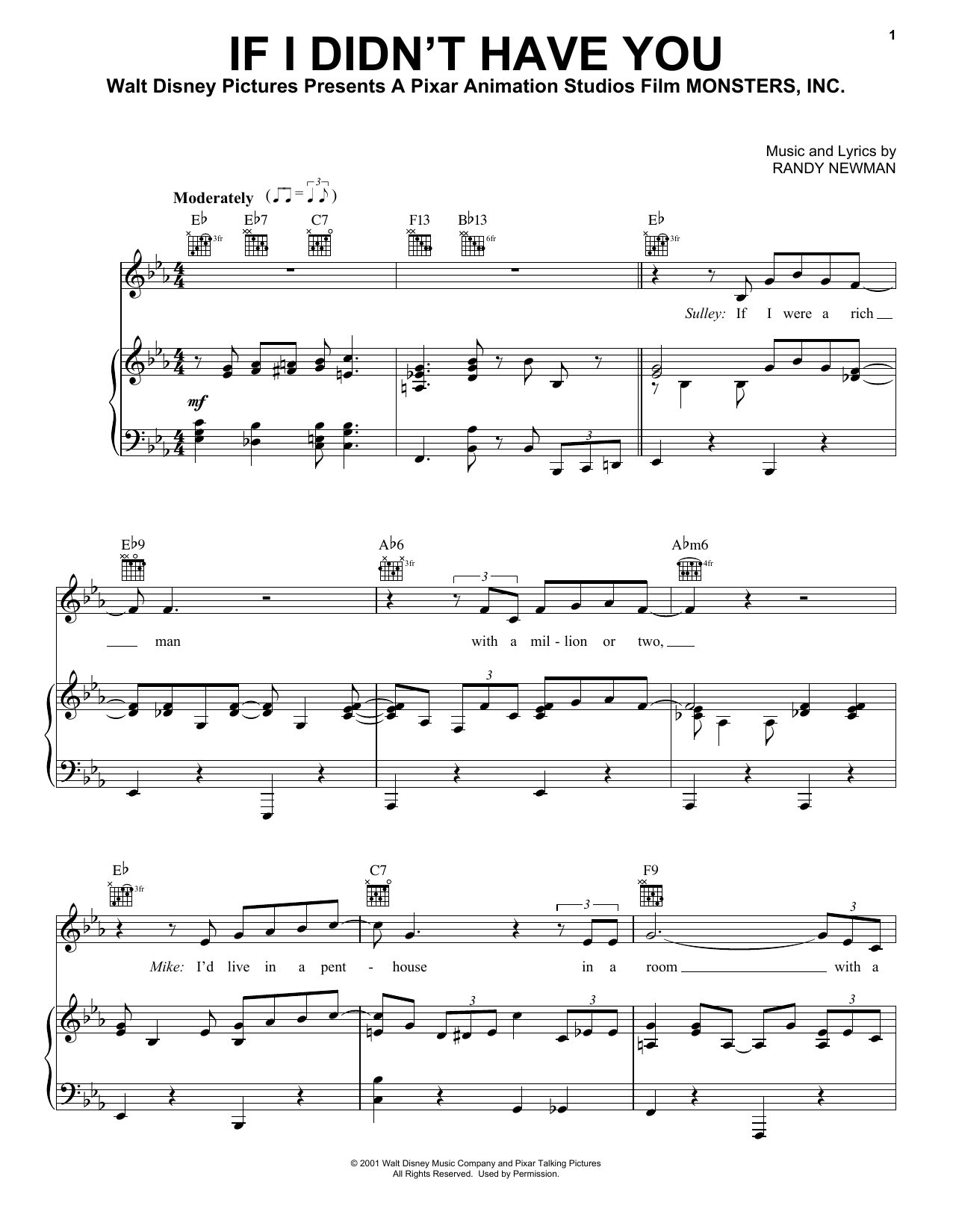 Produktbild zu: If I Didn't Have You (from Monsters, Inc.)
