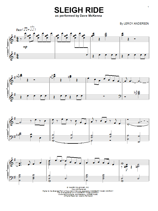 Product gallery: Page 1 of 1 Sleigh Ride, Leroy Anderson