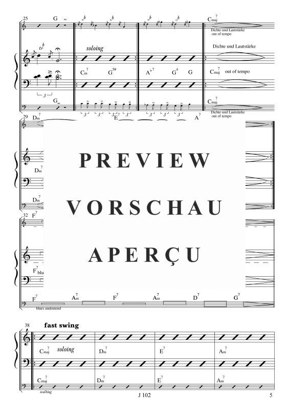 gallery: Man on the Street, , Melodiestimme in C/B/Es, Klavier und Kontrabass