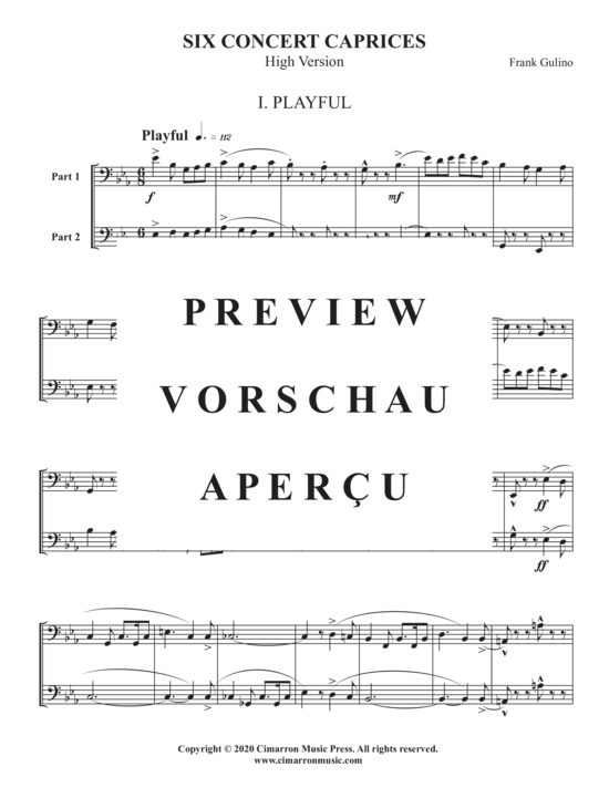 Produktgalerie: Seite 19 von 21 Six Concert Caprices , , (Blechbläser Duett - tiefe Lage)