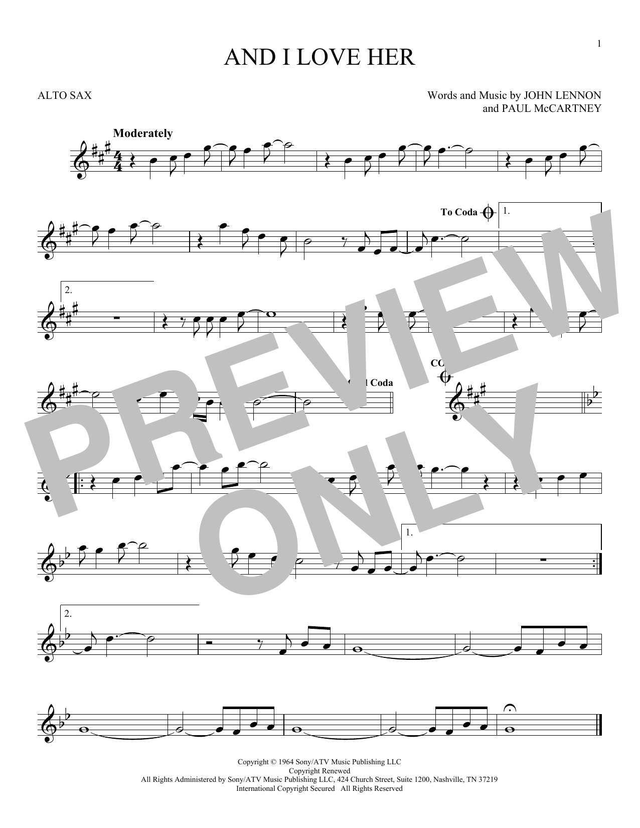 Product gallery: Page 1 of 1 And I Love Her, The Beatles