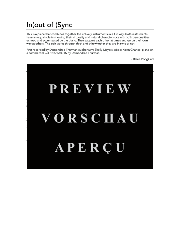 Produktgalerie: Seite 4 von 11 In, , (Trio Oboe, Euphonium und Klavier)
