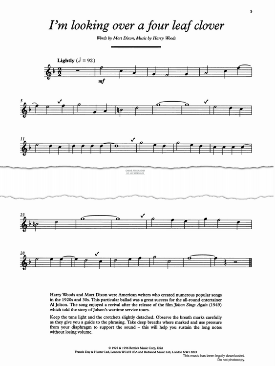 Product gallery: Page 1 of 1 I'm Looking Over A Four Leaf Clover, Harry Woods