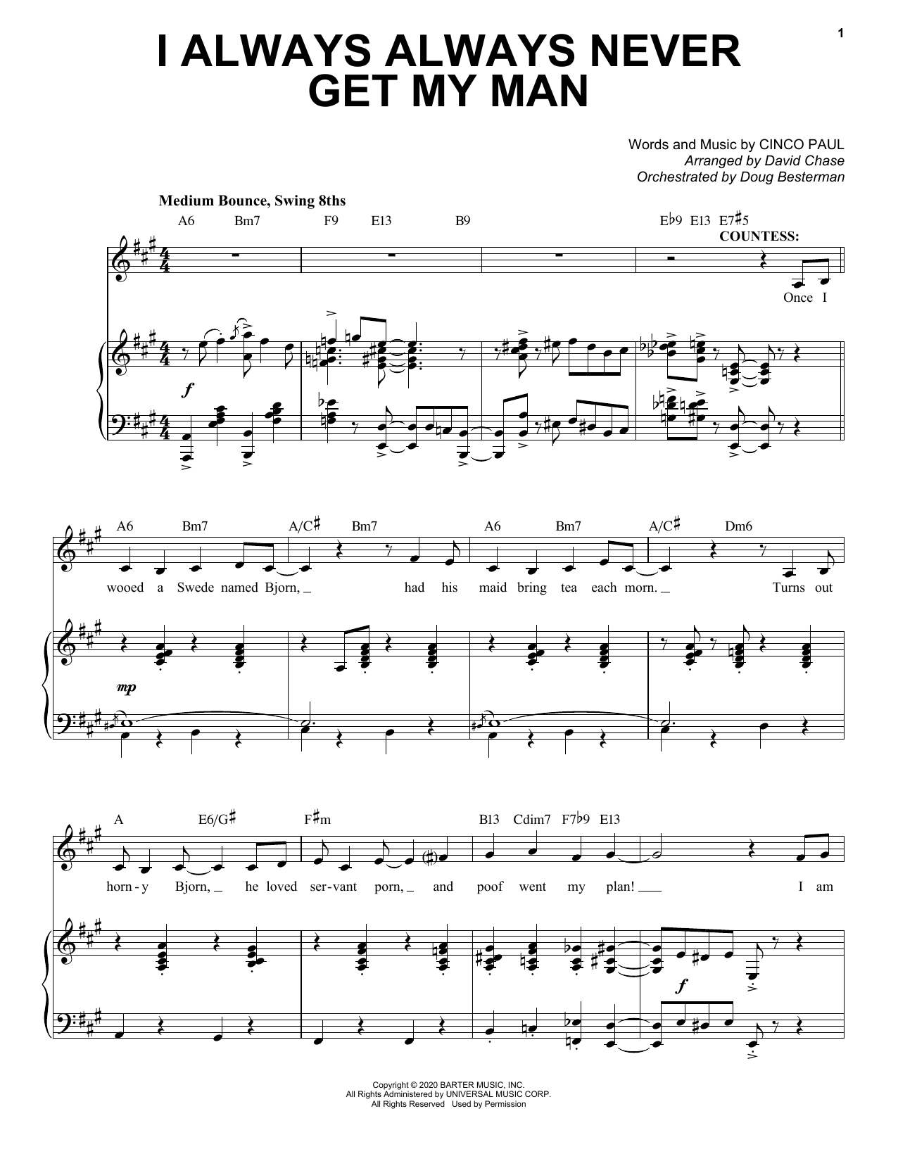 Produktbild zu: I Always, Always, Never Get My Man (from Schmigadoon!)
