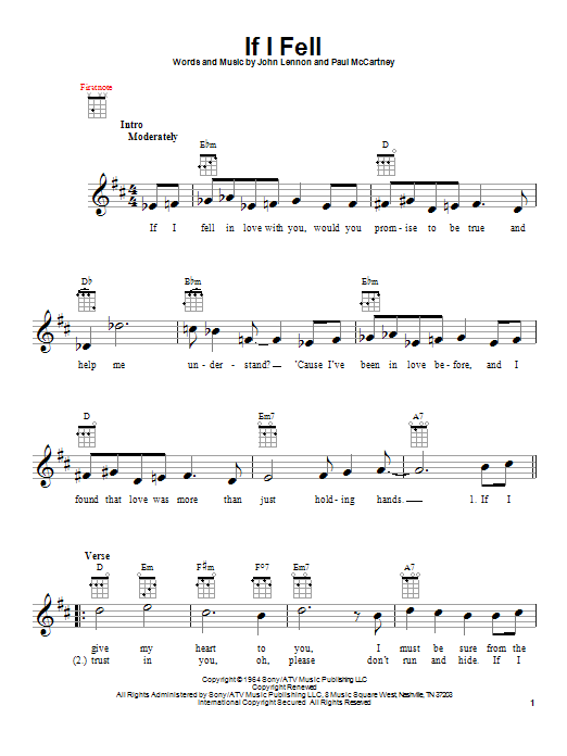 Product gallery: Page 1 of 1 If I Fell, The Beatles
