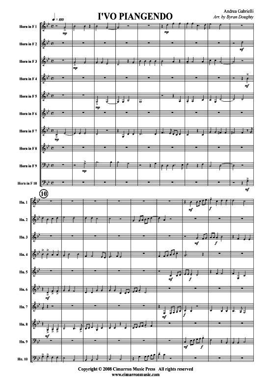 gallery: Ivo  Piangendo , , (Horn Ensemble)