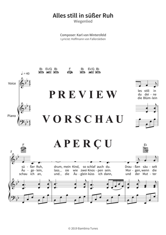 Produktgalerie: Seite 4 von 5 Alles still in süßer Ruh - Wiegenlied, , (Gesang + Klavier, Gitarre)