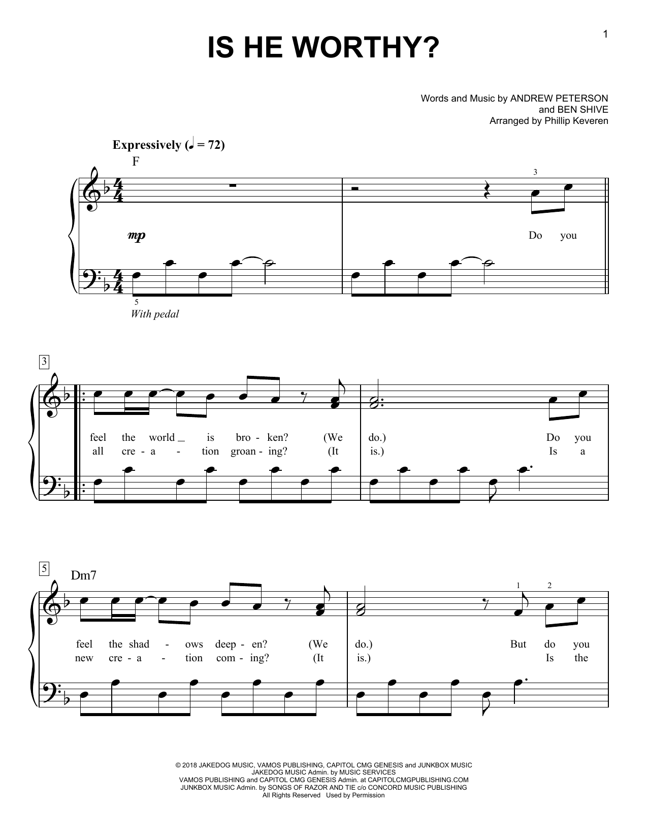 Produktbild zu: Is He Worthy? (arr. Phillip Keveren)
