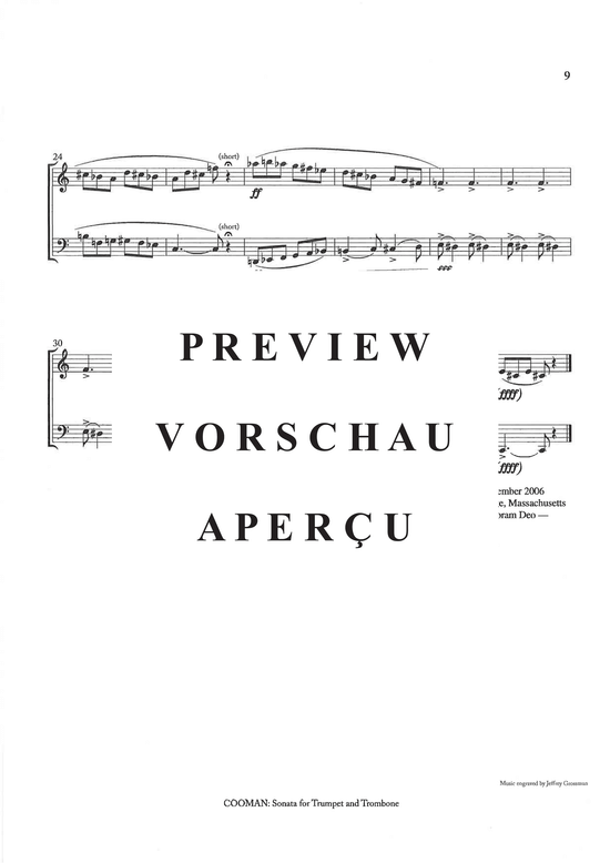 Produktgalerie: Seite 10 von 10 Sonata for Trumpet and Trombone , , (Trompete in C + Posaune)