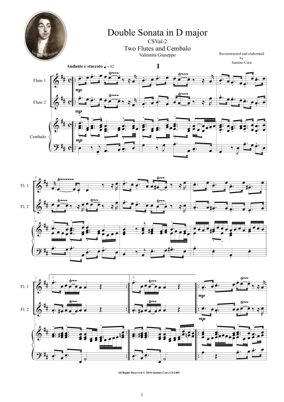 Produktbild zu: Doppel Sonate in D-DurGiuseppe Valentini
