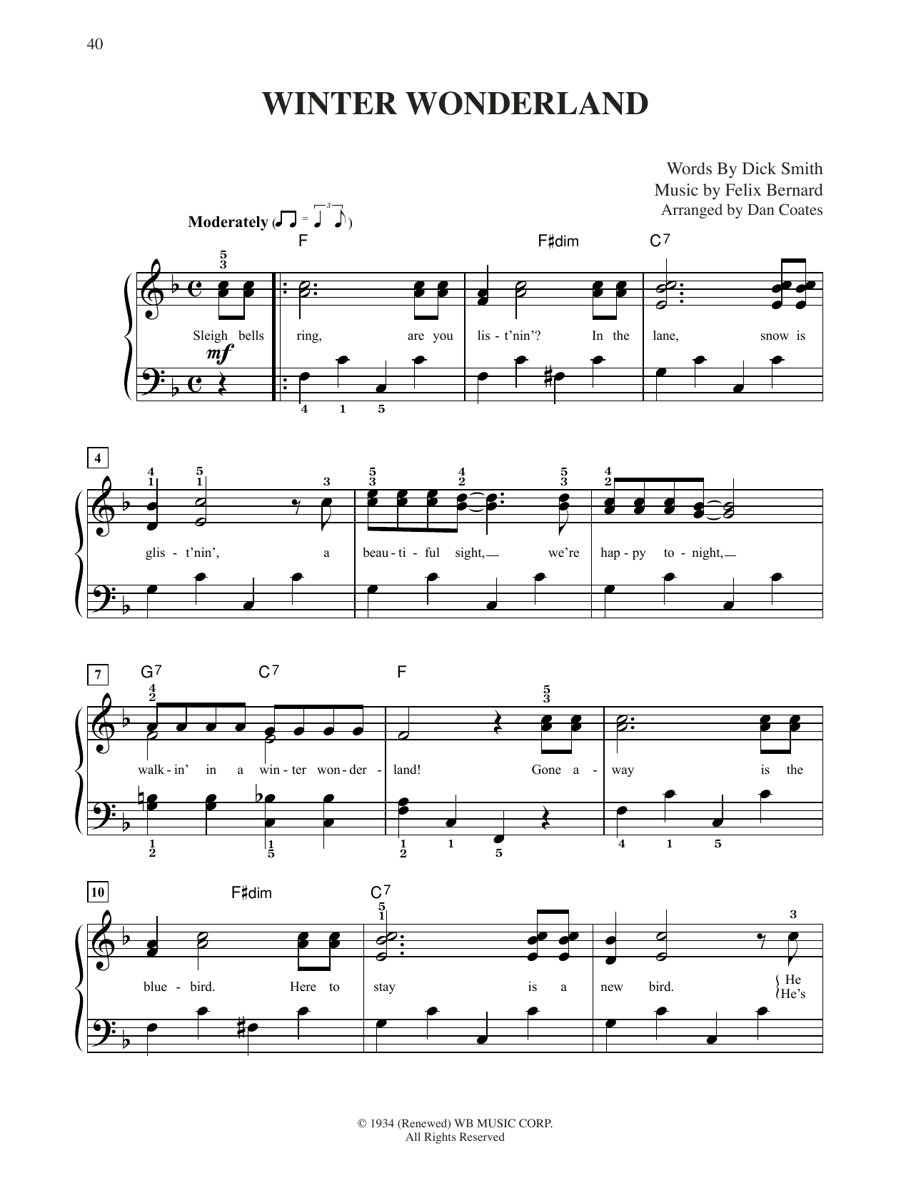 Produktbild zu: Winter Wonderland (arr. Dan Coates)