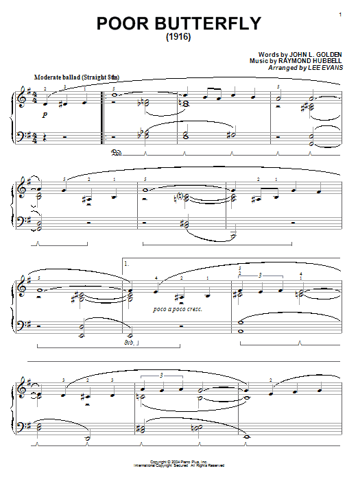 Product gallery: Page 1 of 1 Poor Butterfly, John L. Golden
