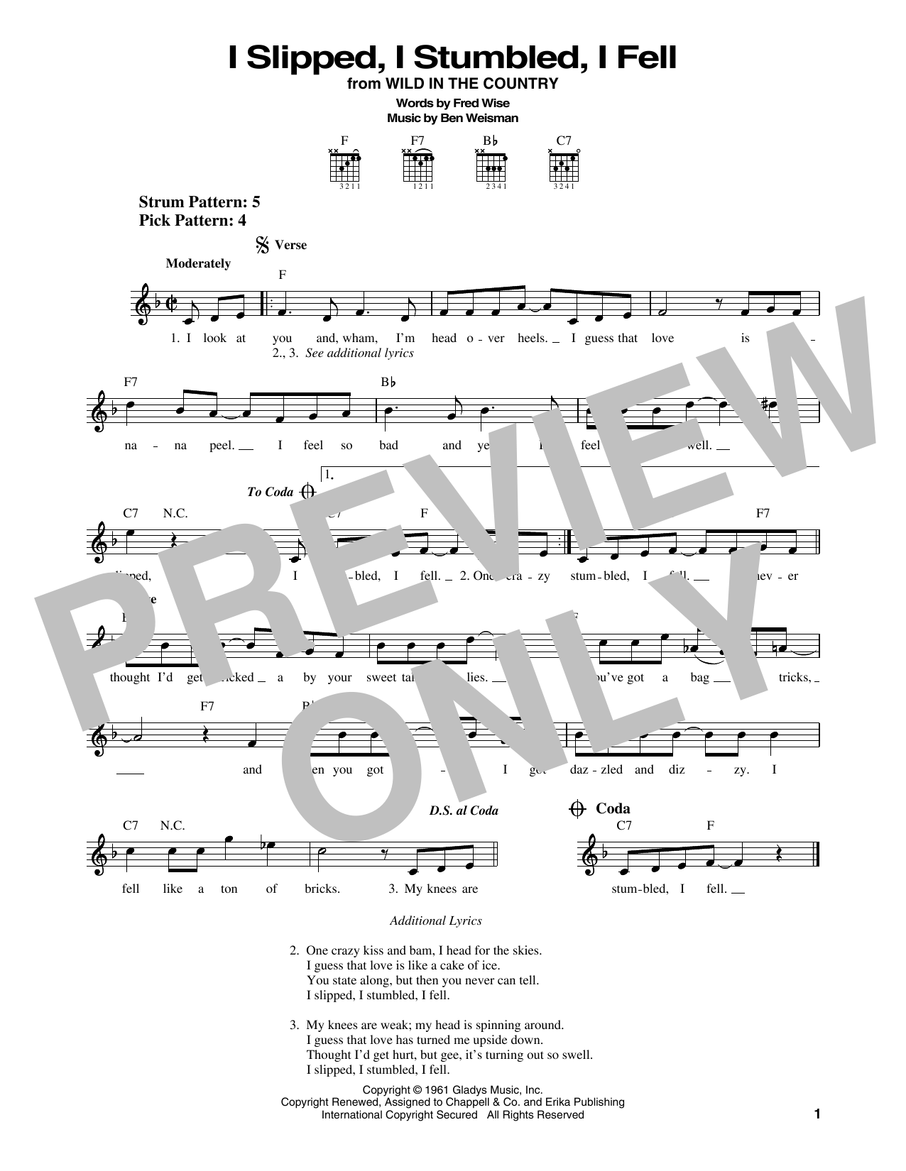 Produktgalerie: Seite 1 von 1 I Slipped, I Stumbled, I Fell, Elvis Presley, Gitarre