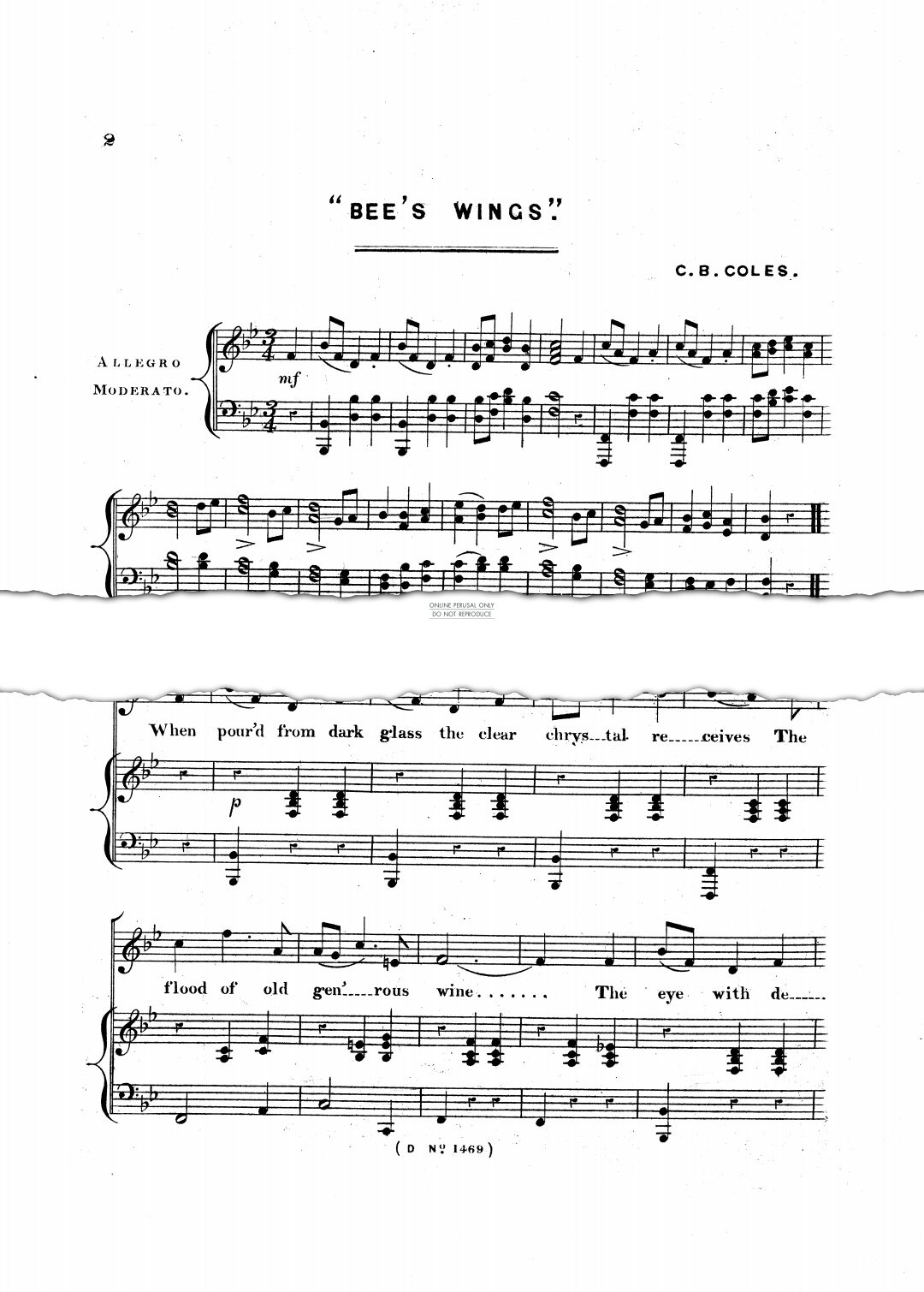 Produktgalerie: Seite 1 von 1 Bee's Wings, T. Cooke, Gesang, Klavier