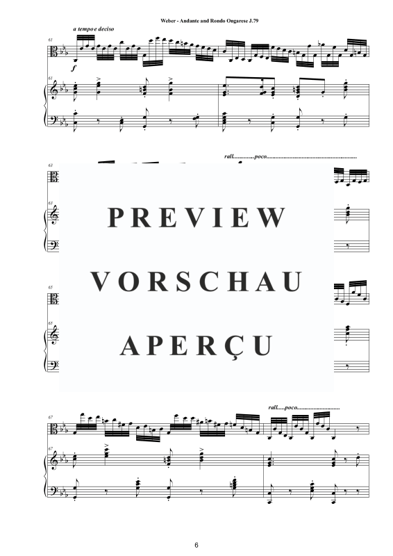 Produktgalerie: Seite 7 von 11 Andante & Rondo Ongarese J. 79, , Viola und Klavier
