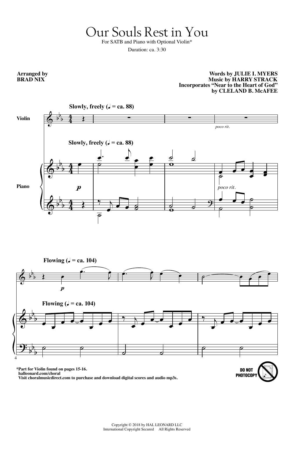 Product picture to: Our Souls Rest In You (arr. Brad Nix)
