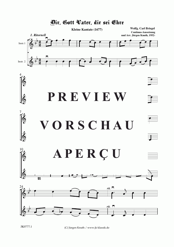 Produktgalerie: Seite 7 von 11 Dir, Gott Vater, dir sei Ehre (kl.Kantate), , Gemischter Chor + Streicher