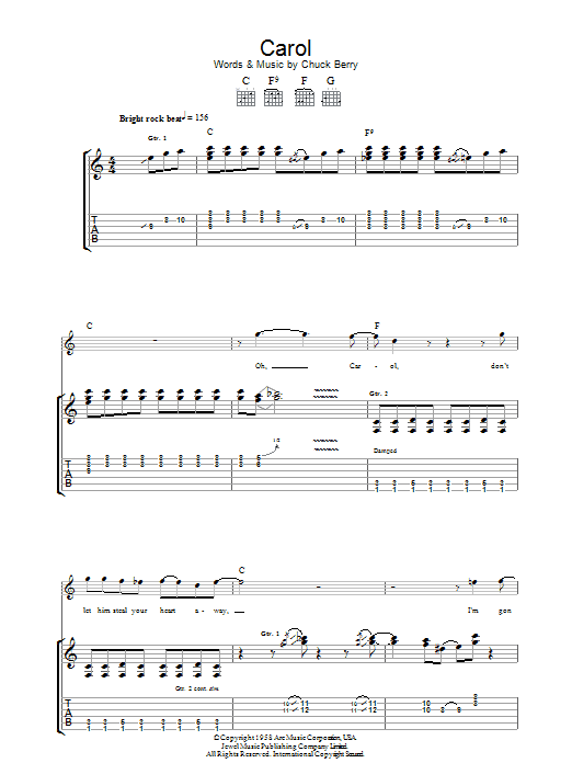 Produktgalerie: Seite 1 von 1 Carol, Chuck Berry, Gitarre