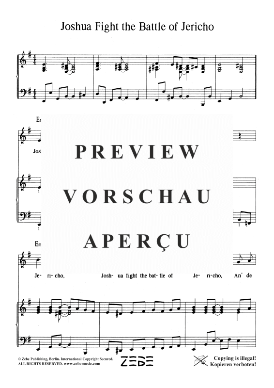 gallery: Joshua Fight the Battle, , Voice and Piano