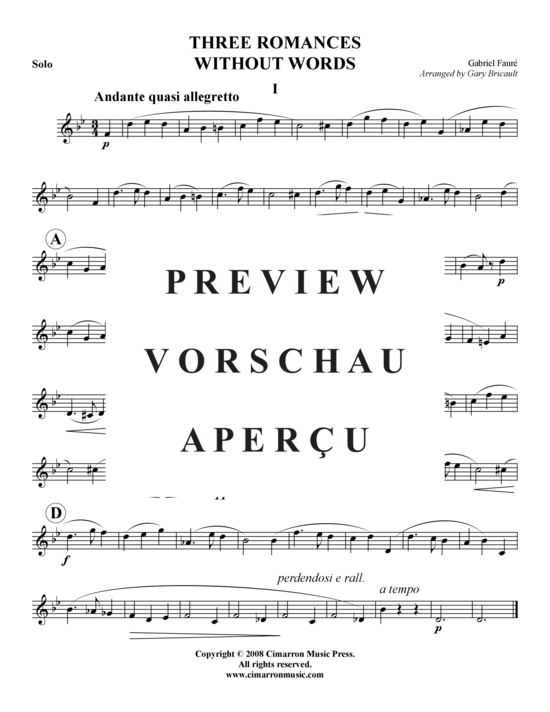 Product gallery: Page 21 of 21 Drei Romanzen ohne Worte , , (baritone/pos + piano)