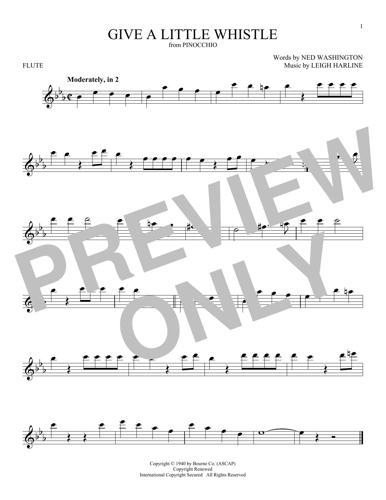 Product gallery: Page 1 of 1 Give A Little Whistle (from Pinocchio), Ned Washington & Leigh Harline