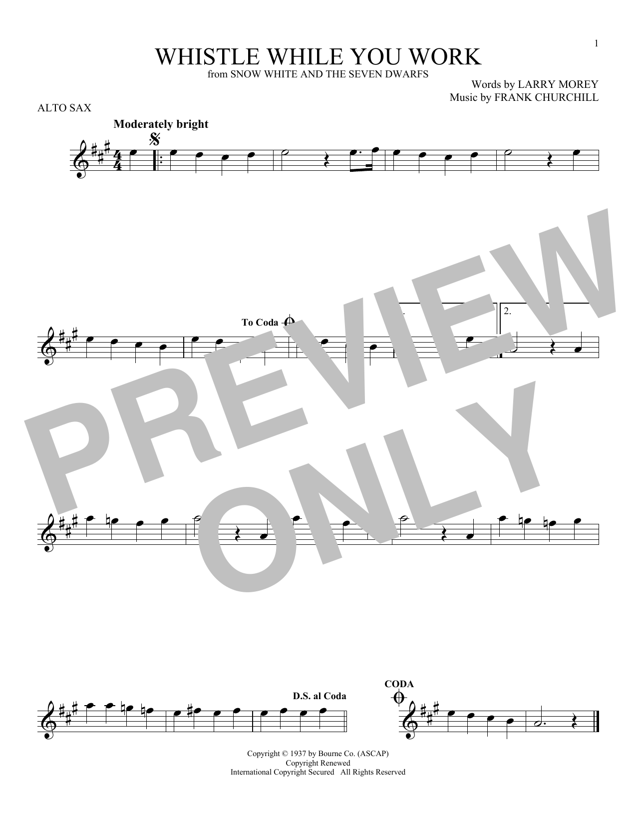 Product gallery: Page 1 of 1 Whistle While You Work (from Snow White And The Seven Dwarfs), Larry Morey & Frank Churchill