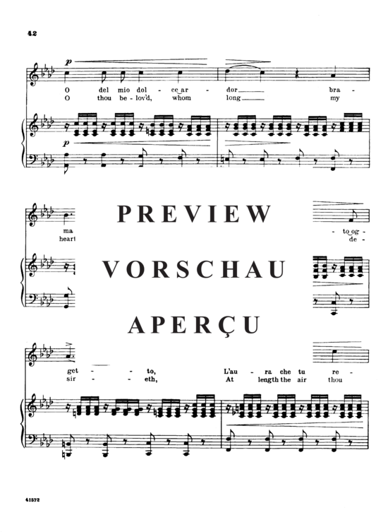 Product gallery: Page 6 of 7 O del mio dolce ardor, Parisotti, Alessandro, High Voice and Piano