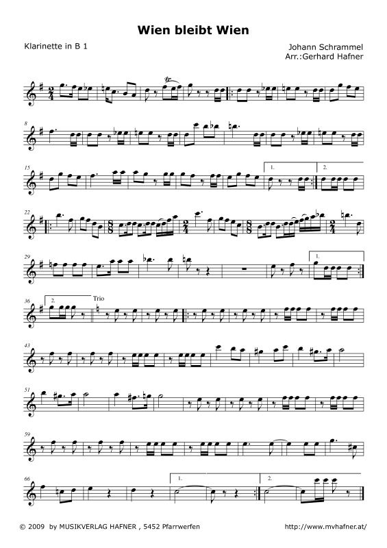 Product gallery: Page 1 of 9 Wien bleibt Wien, , (Clarinet Quintet)