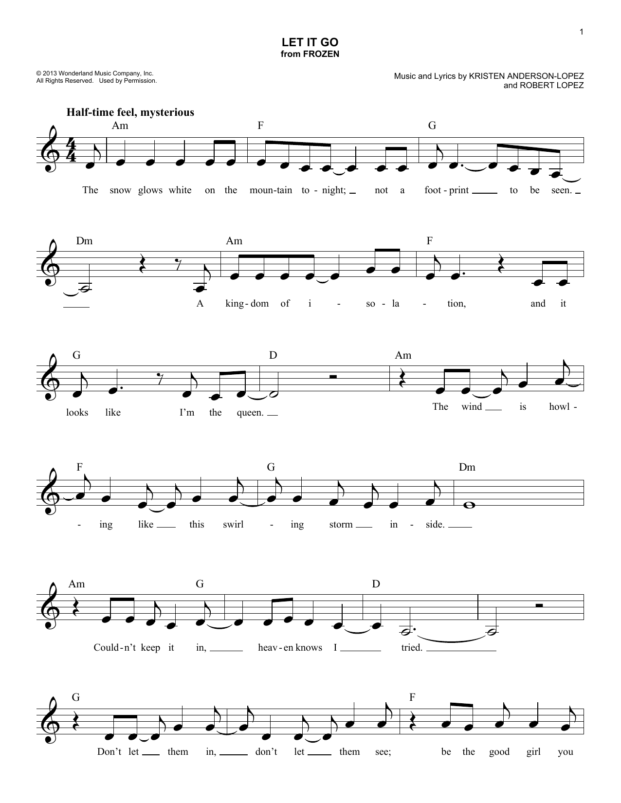Produktbild zu: Let It Go (from Frozen)