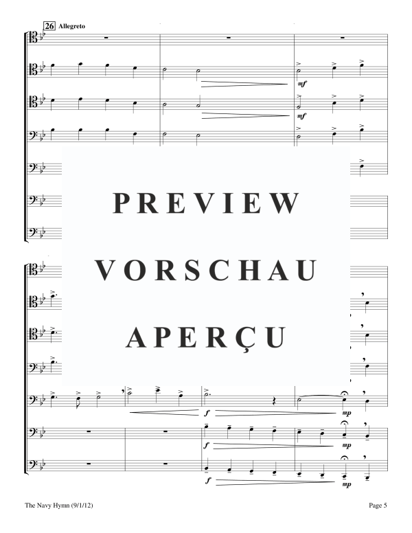 Product gallery: Page 7 of 11 The Navy Hymn, , Solo Trombone and Trombone Sextet