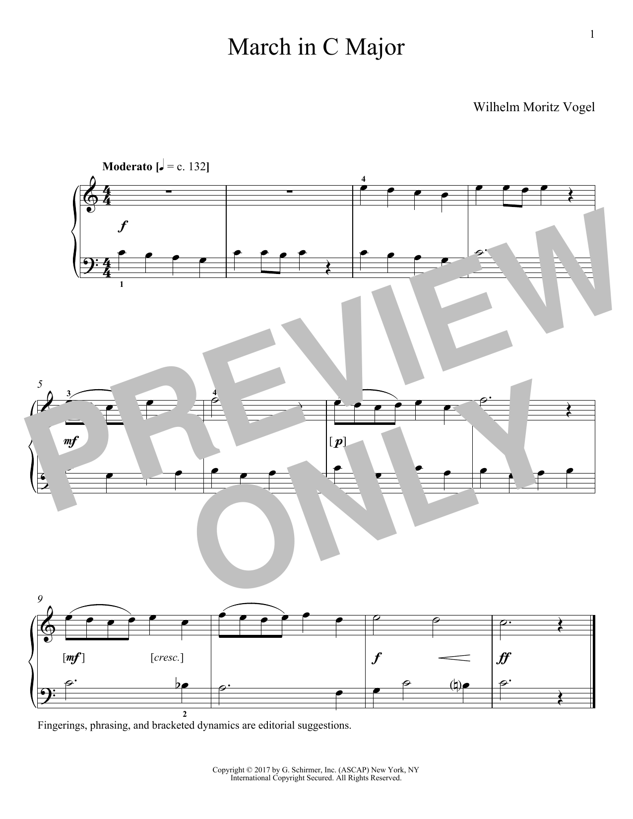 Product gallery: Page 1 of 1 March In C Major, Moritz Vogel