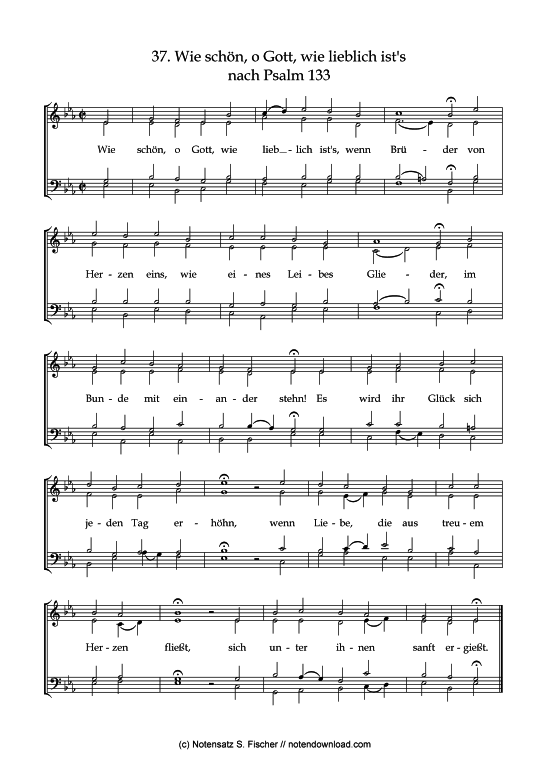 Product picture to: Wie schön, o Gott, wie lieblich ist's Psalme des Kantons Schaffhausen (1867)