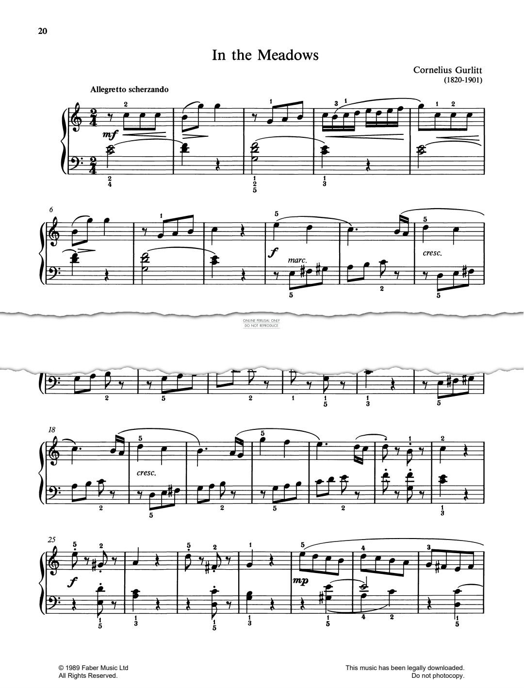 Produktgalerie: Seite 1 von 1 In The Meadows, Cornelius Gurlitt, Klavier