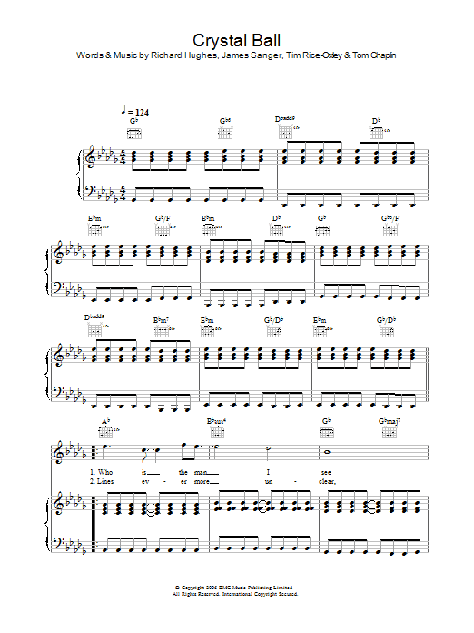 Produktgalerie: Seite 1 von 1 Crystal Ball, Keane, Gesang, Gitarre, Klavier