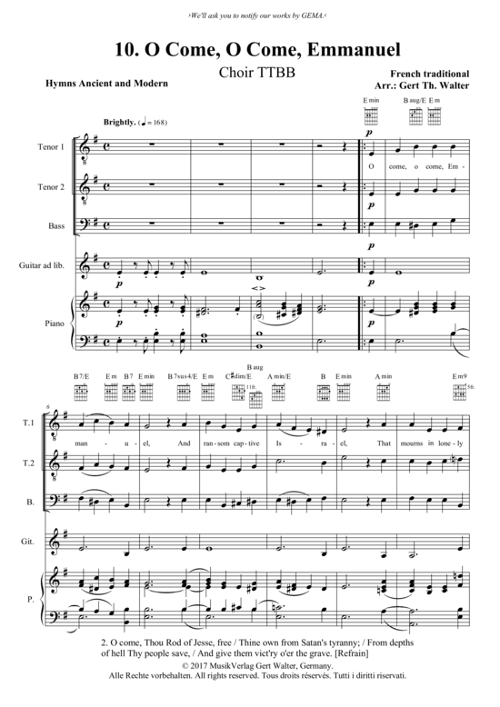 Produktbild zu: O Come, O Come, Emmanuel Traditional