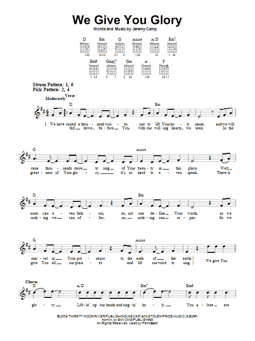 Product gallery: Page 1 of 1 We Give You Glory, Jeremy Camp