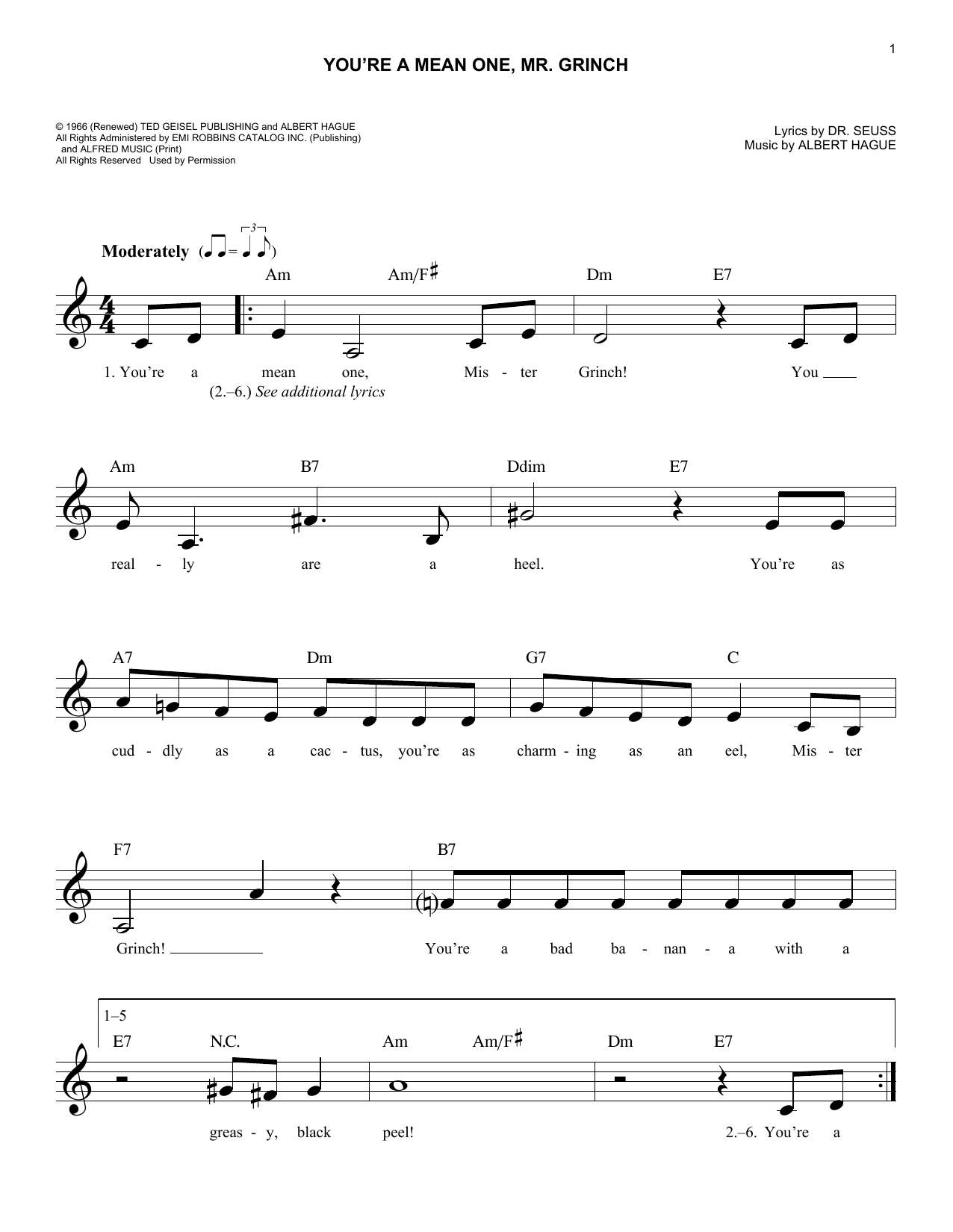 Produktbild zu: You're A Mean One, Mr. Grinch
