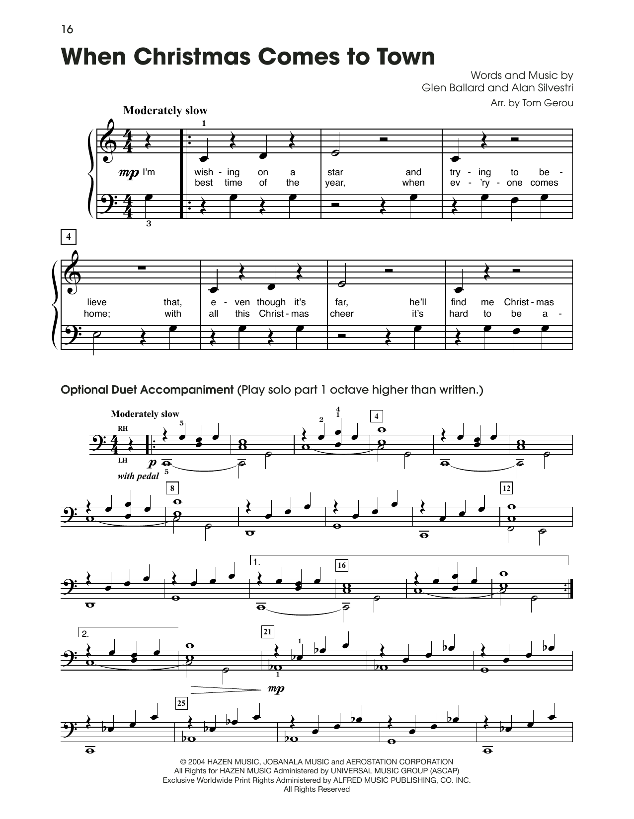 Produktbild zu: When Christmas Comes To Town (from The Polar Express) (arr. Tom Gerou)