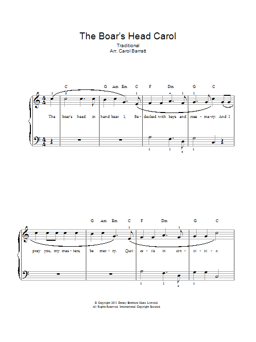 Produktbild zu: The Boar's Head Carol