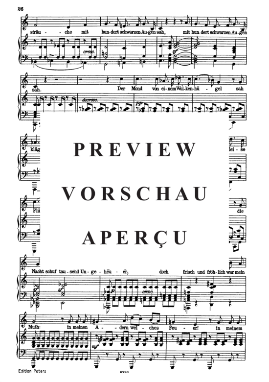 Product gallery: Page 3 of 6 Willkommen und Abschied D.767, , High Voice and Piano