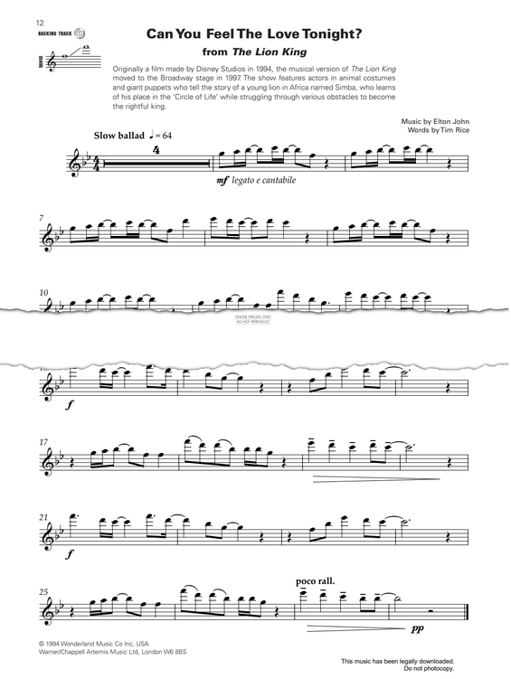 Product gallery: Page 1 of 1 Can You Feel The Love Tonight (from "The Lion King"), Elton John